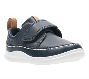 CLARKS CREST EMBER T-NAVY LEATHER
